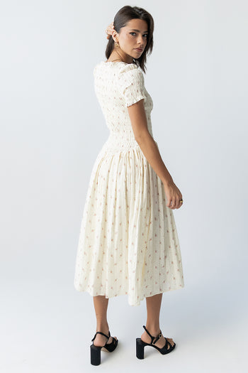 Jenny Smocked Midi Dress