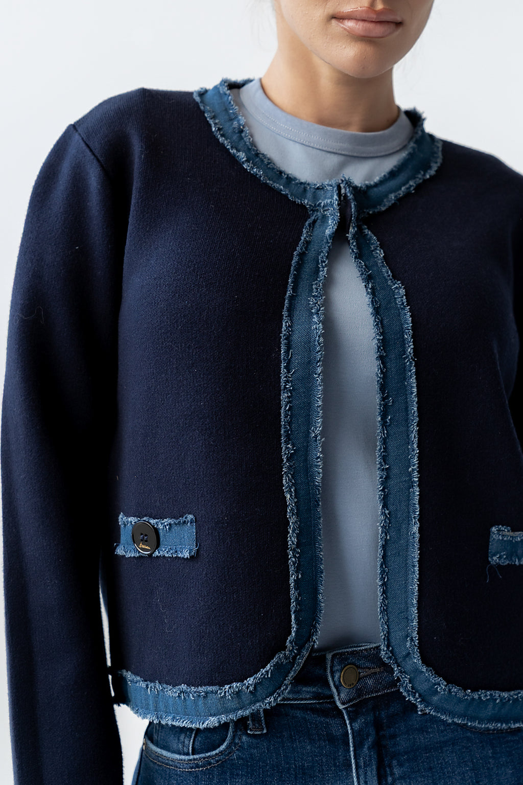 Topaz Contrast Cardigan - FINAL SALE