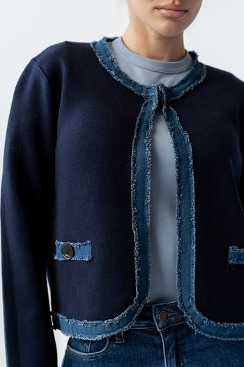 Topaz Contrast Cardigan - FINAL SALE