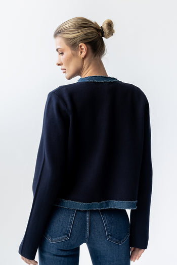 Topaz Contrast Cardigan - FINAL SALE