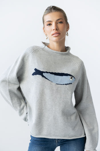 Brady Knit Sweater in Grey