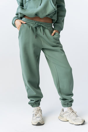 Mozie Contrast Joggers in Teal - FINAL SALE