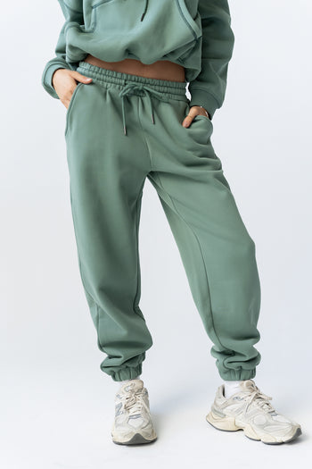 Mozie Contrast Joggers in Teal - FINAL SALE