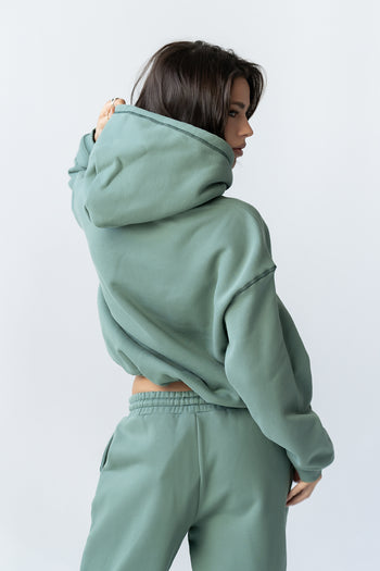 Mozie Contrast Sweatshirt in Teal - FINAL SALE