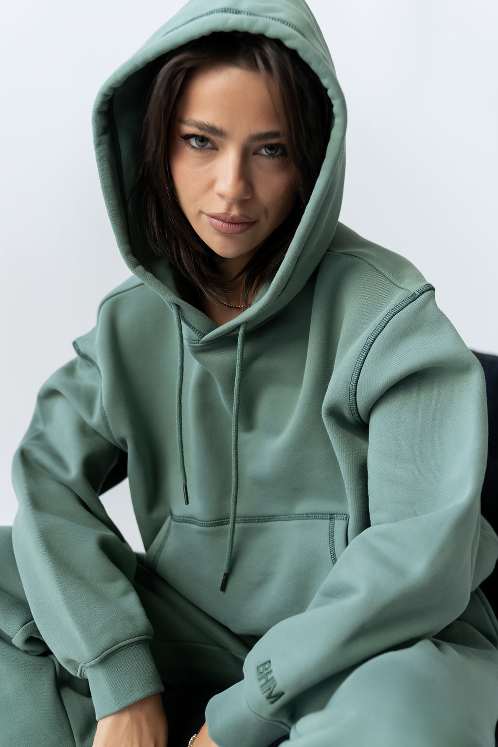 Mozie Contrast Sweatshirt in Teal - FINAL SALE