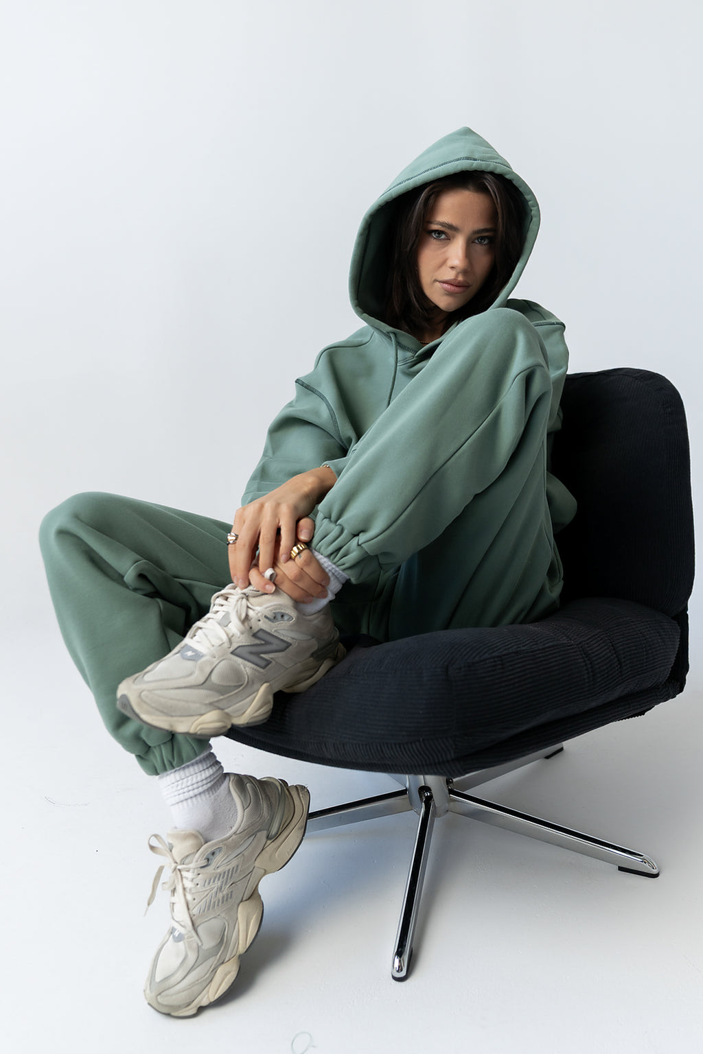 Mozie Contrast Joggers in Teal - FINAL SALE