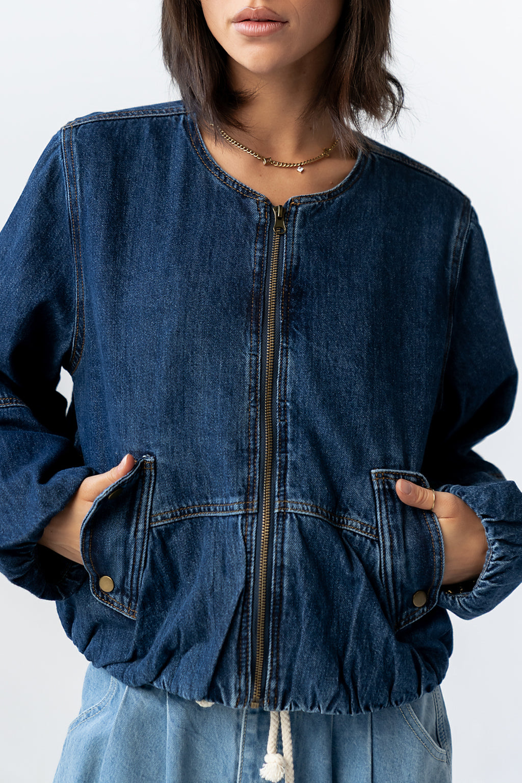 Maggie Denim Bubble Jacket - FINAL SALE