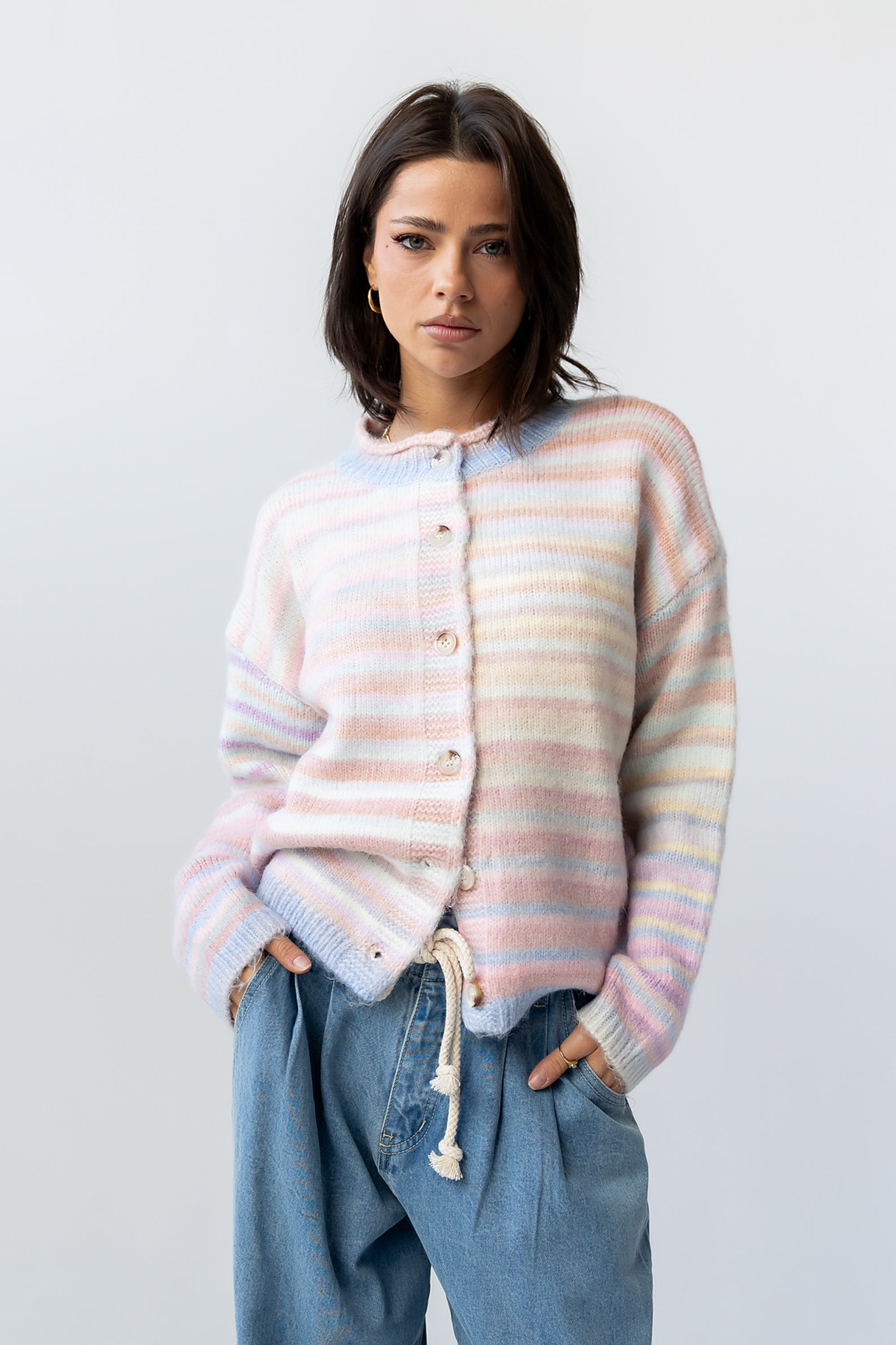 Emmy Knit Cardigan in Pink
