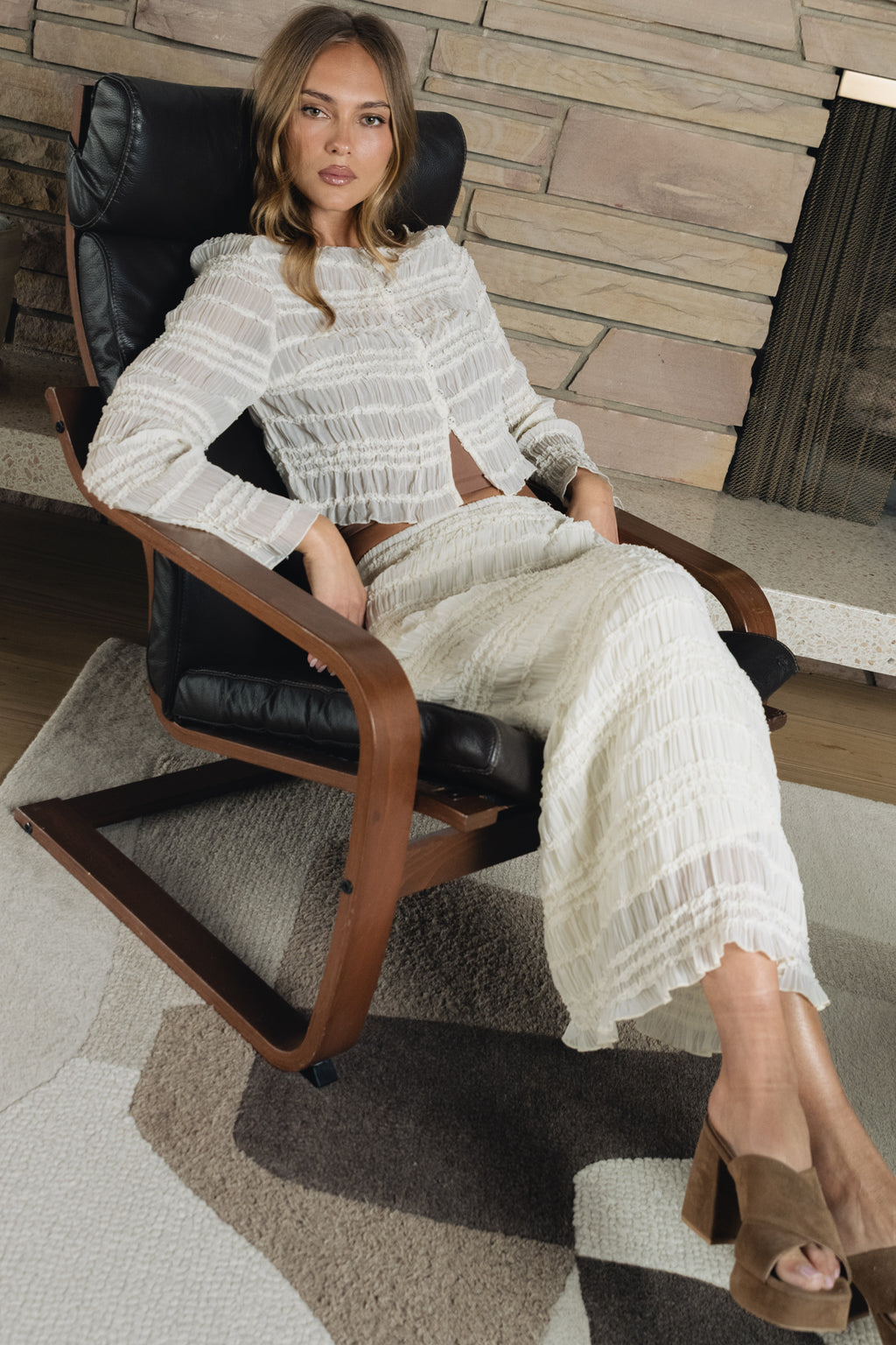 Marcus Chiffon Blouse in Cream