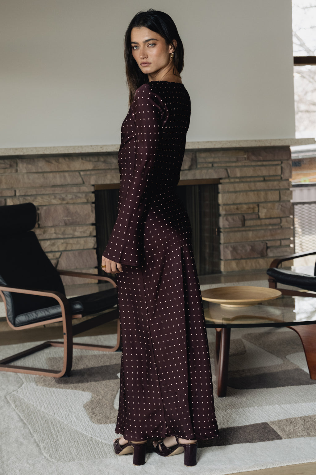 bhme Melody Ultra Maxi Dress in Burgundy Size XS, Non Stretch Material bhme Melody Ultra Maxi Dress in Burgundy Size XS, Non Stretch Material