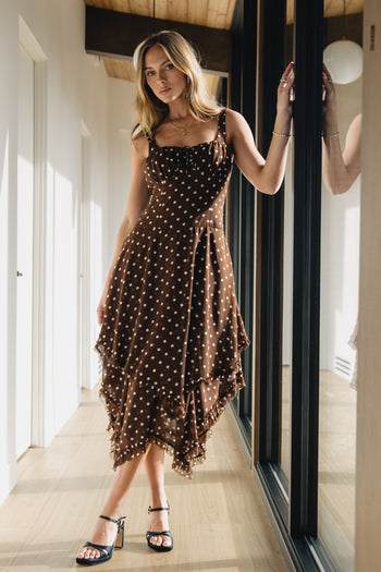 Katalina Polka Dot Maxi Dress