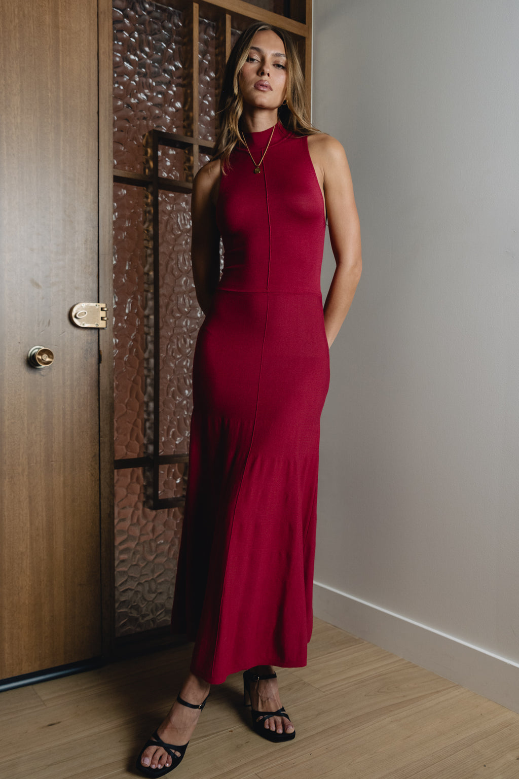 Liz Mock Neck Maxi Dress - FINAL SALE
