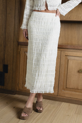 Marcus Chiffon Maxi Skirt in Cream