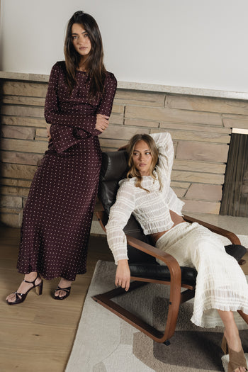 Marcus Chiffon Maxi Skirt in Cream