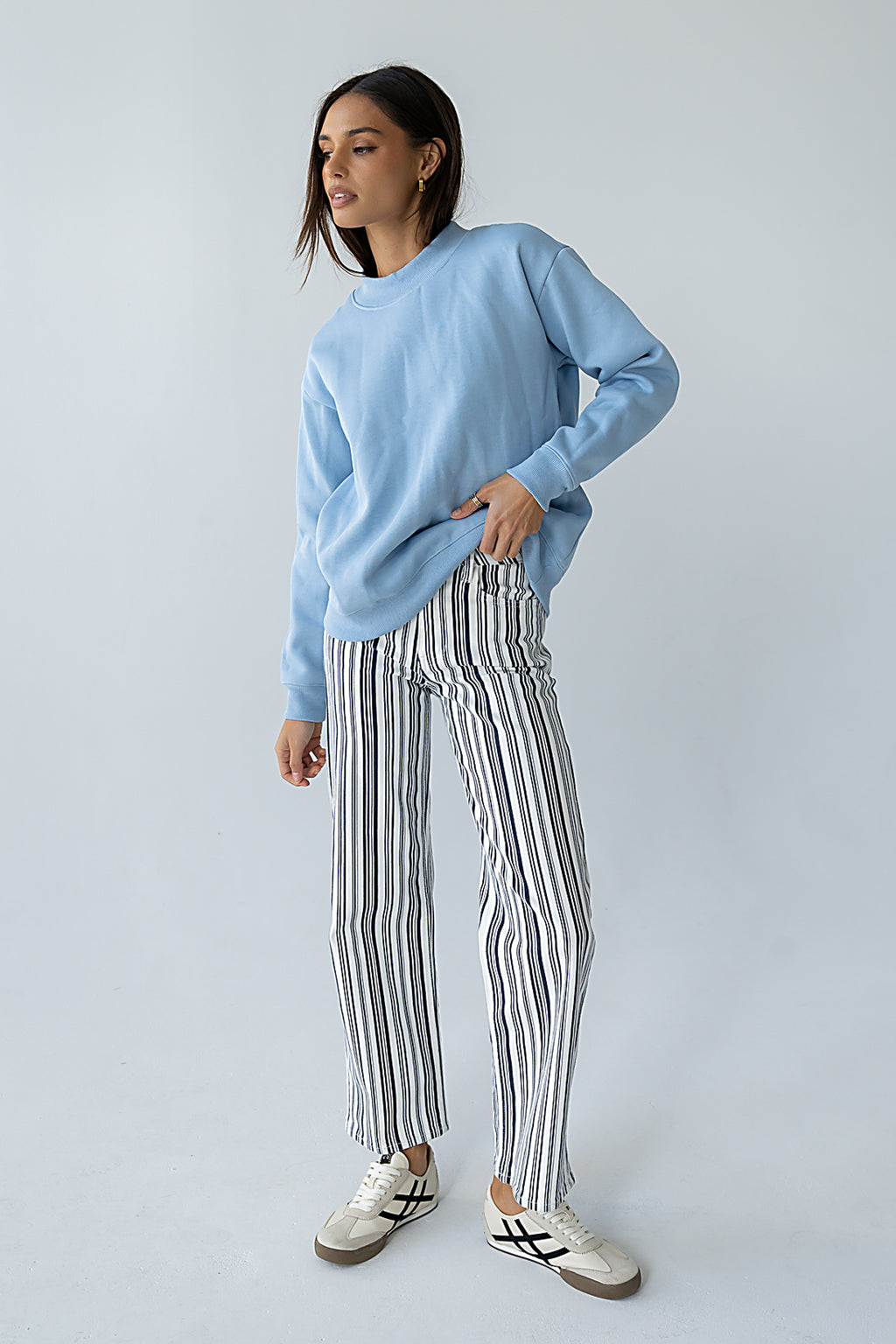 Marie Oversized Sweatshirt in Blue - FINAL SALE