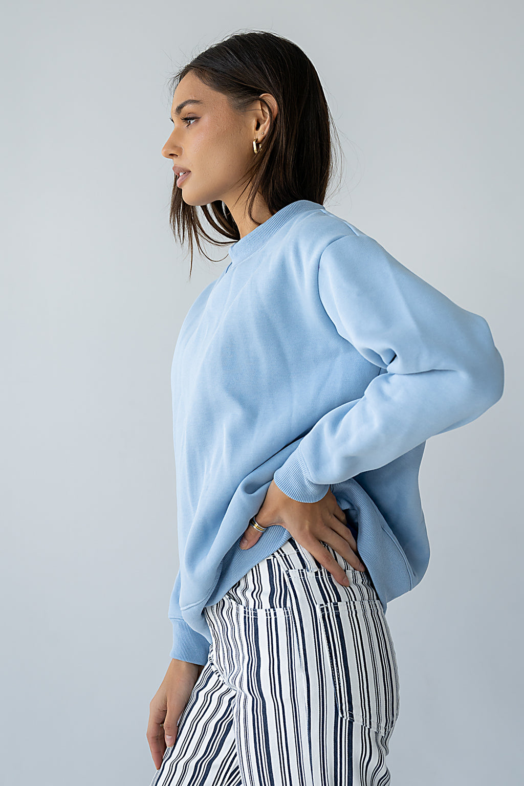Marie Oversized Sweatshirt in Blue - FINAL SALE