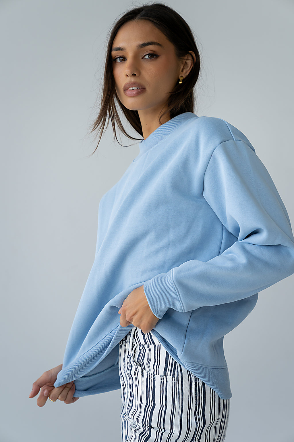 Marie Oversized Sweatshirt in Blue - FINAL SALE