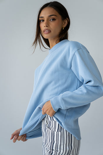 Marie Oversized Sweatshirt in Blue - FINAL SALE