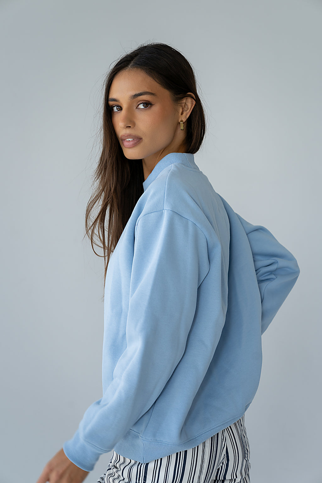 Marie Oversized Sweatshirt in Blue - FINAL SALE
