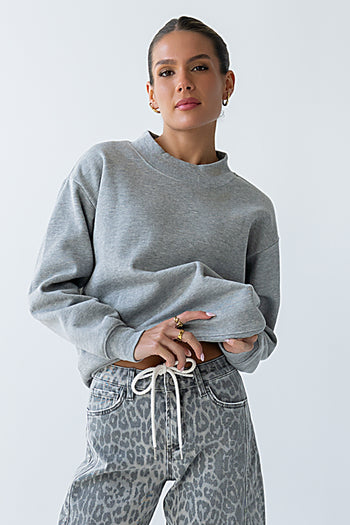 Marie Oversized Sweatshirt in Grey - FINAL SALE