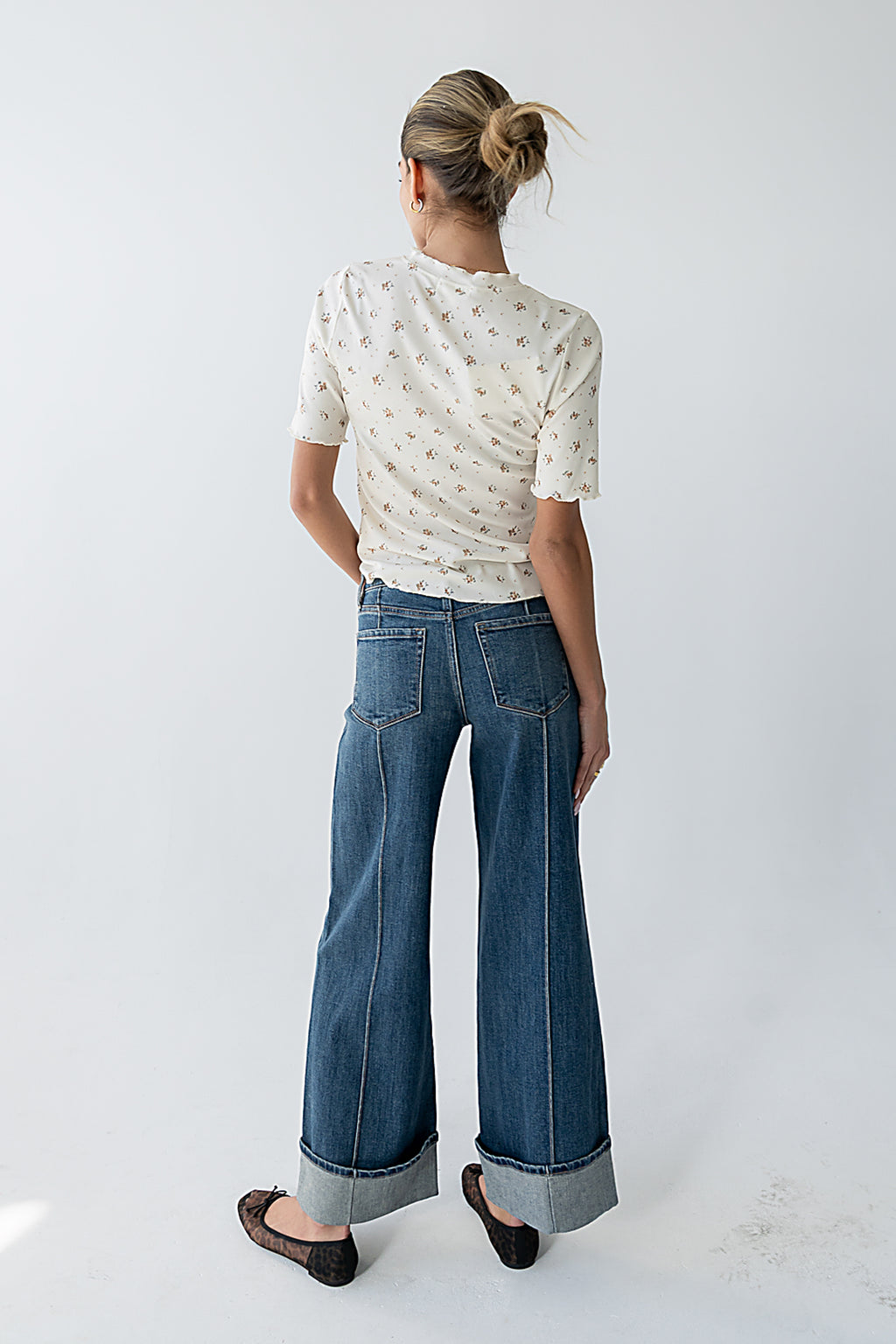 Parker Cuffed Wide Leg Jeans