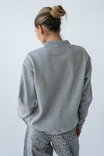 Marie Oversized Sweatshirt in Grey - FINAL SALE
