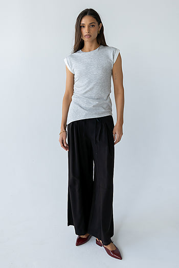 Johny Asymmetrical Top in Grey