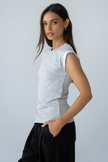 Johny Asymmetrical Top in Grey