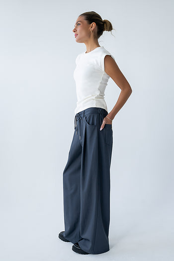 Johny Asymmetrical Top in White - FINAL SALE