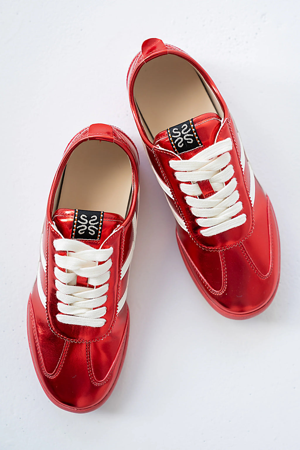 Polly Sneakers in Metallic Red - FINAL SALE