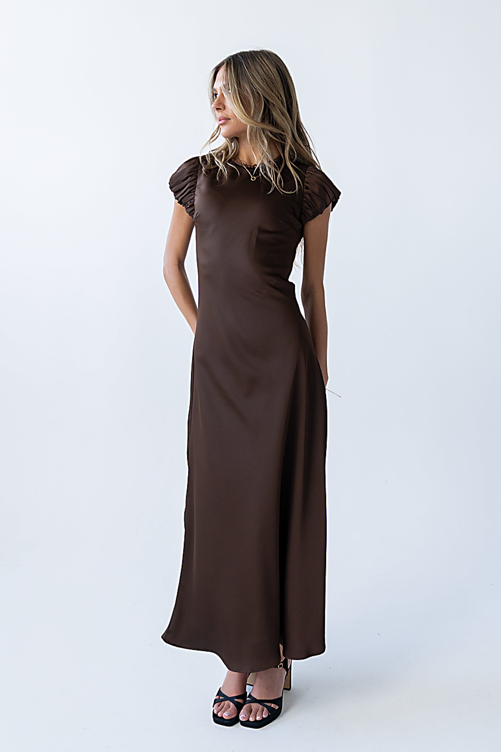 Ellianna Maxi Dress in Dark Brown