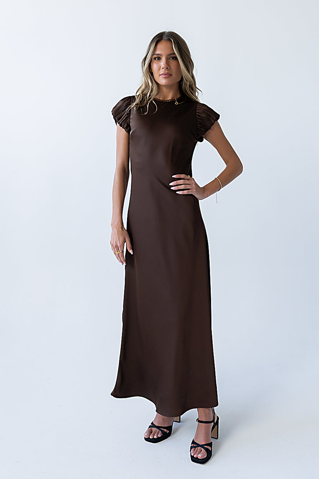 Ellianna Maxi Dress in Dark Brown