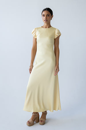 elliana maxi dress Elliana Strapless Embossed Ruffle Maxi Dress VICI