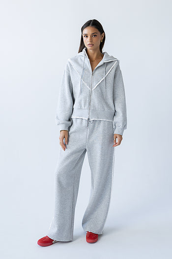 Sydney Lace Trim Zip Up - FINAL SALE