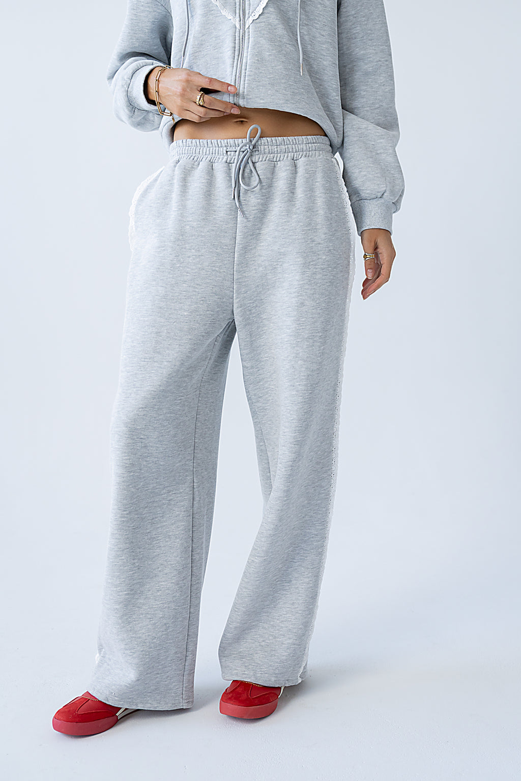 Sydney Lace Trim Sweatpants - FINAL SALE