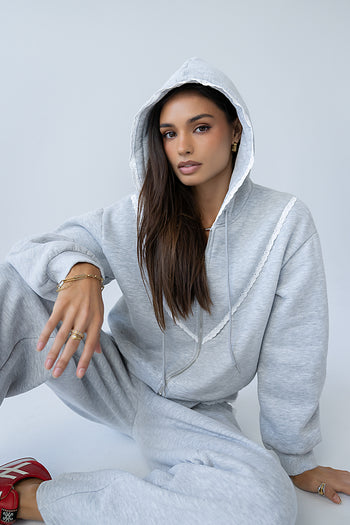 Sydney Lace Trim Zip Up - FINAL SALE