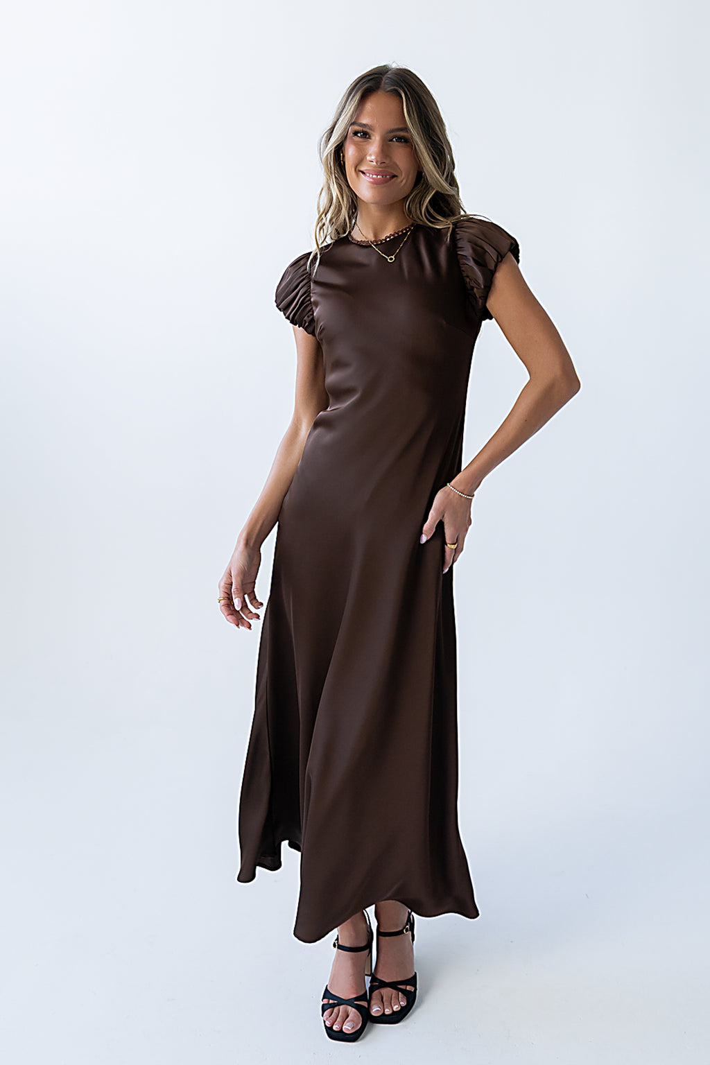 Ellianna Maxi Dress in Dark Brown Ellianna Maxi Dress in Dark Brown