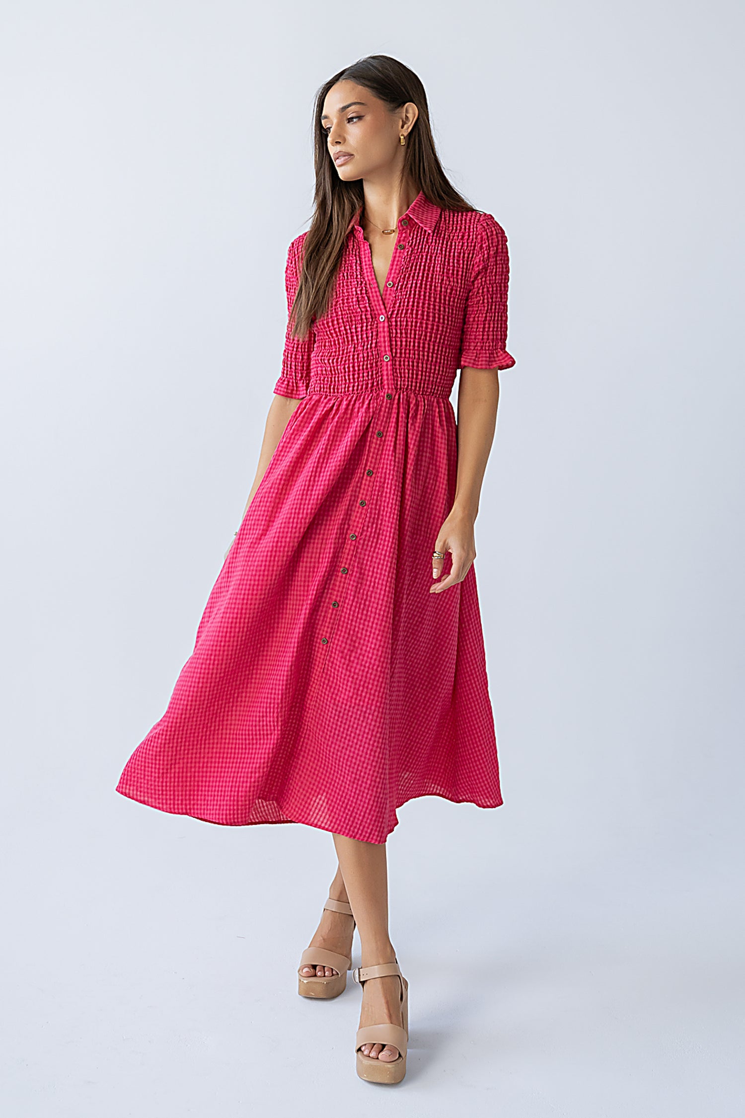 Gingham Midi Dresses