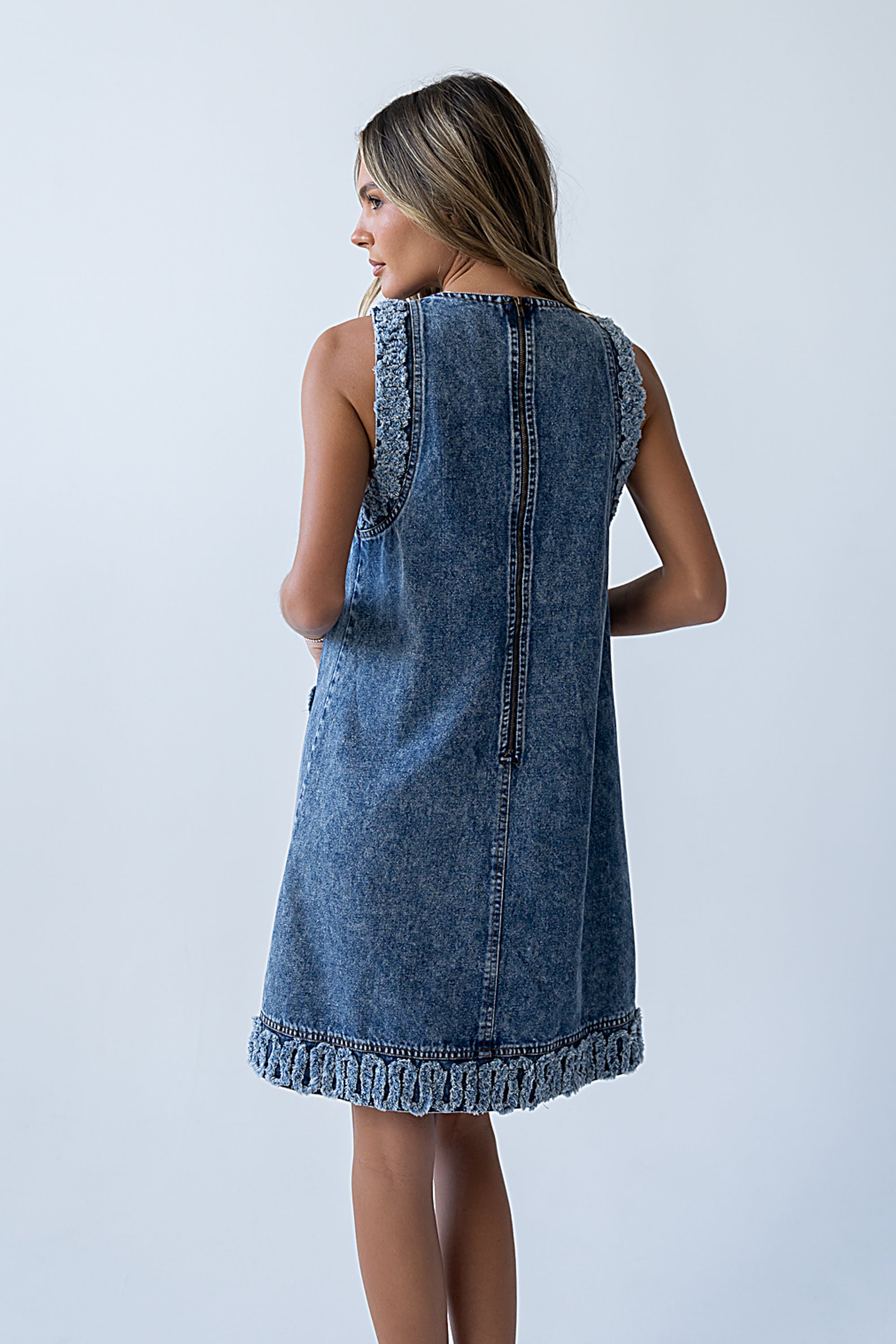 Keslie Denim Mini Dress Keslie Denim Mini Dress
