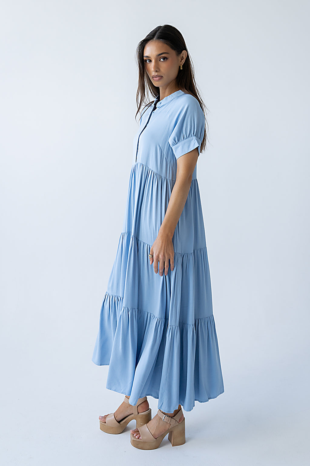 slate blue dress T-shirt maxi dress main image 1