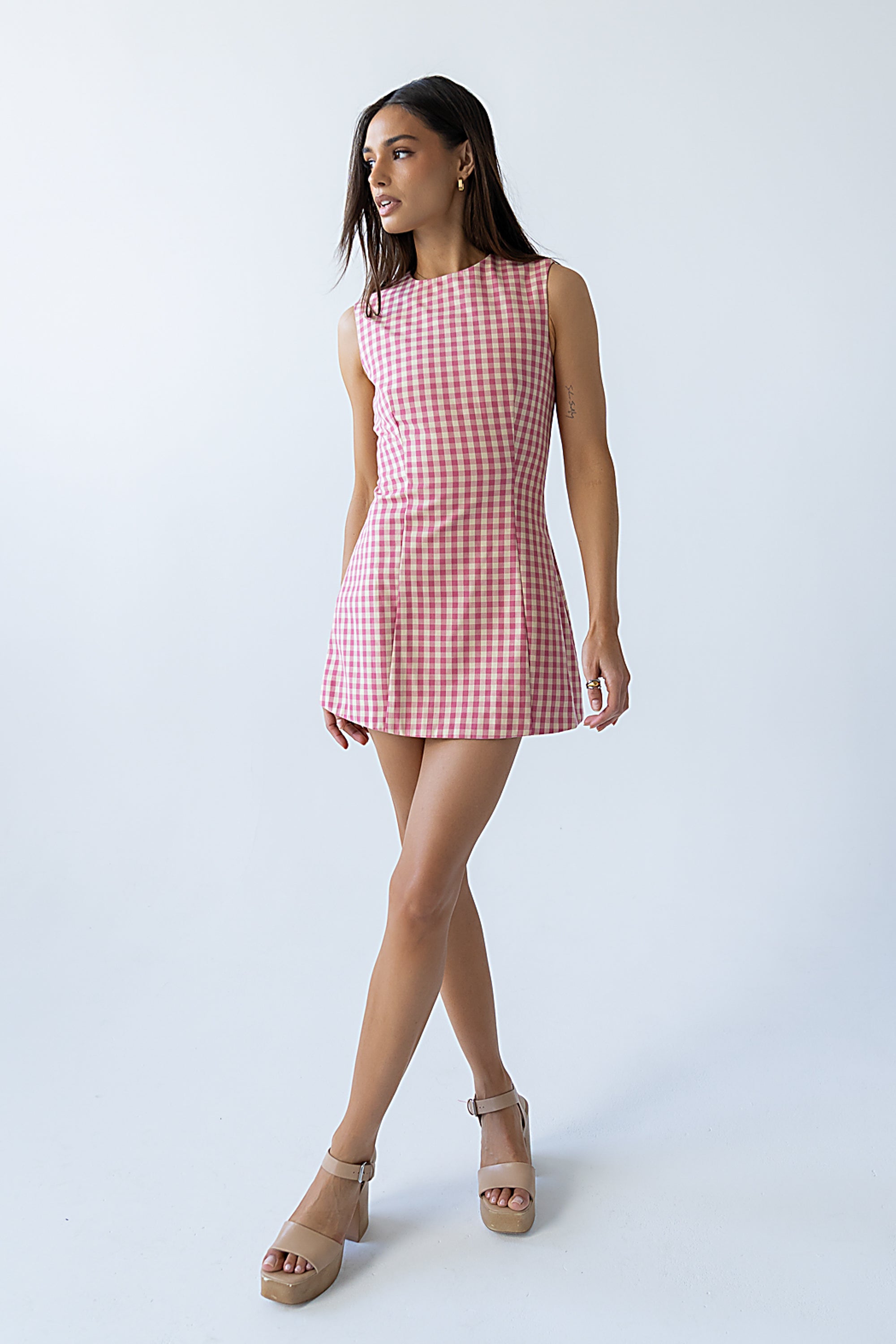 nylon spandex mini dress Foil Print Nylon Spandex Micro-Mesh Long Sleeve Mini Dress