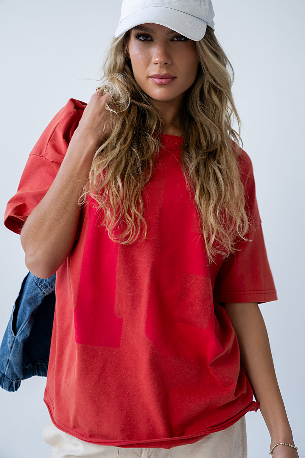 Mary Graphic Tee in Red - FINAL SALE