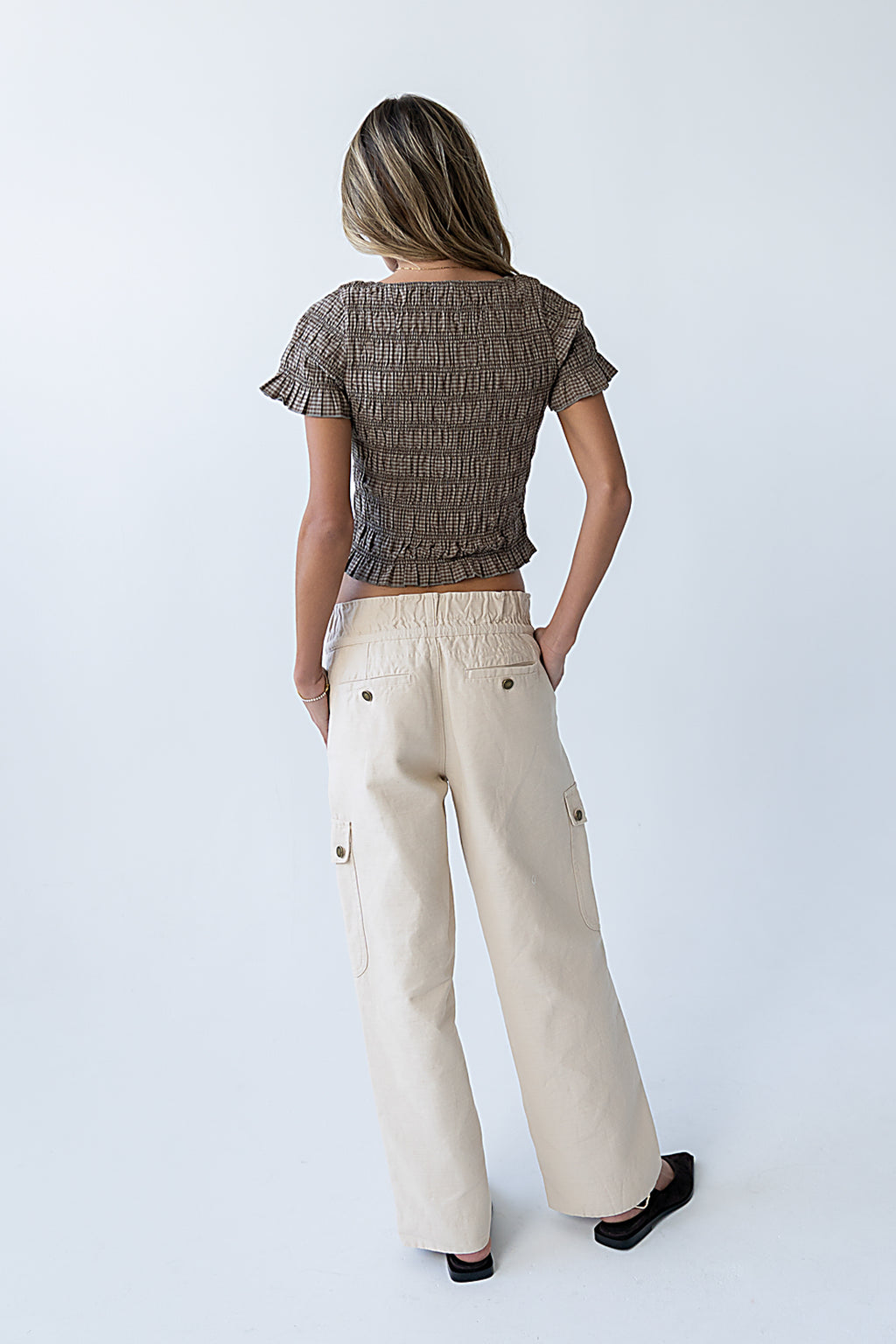 Kirsty Straight Leg Pants in Bone