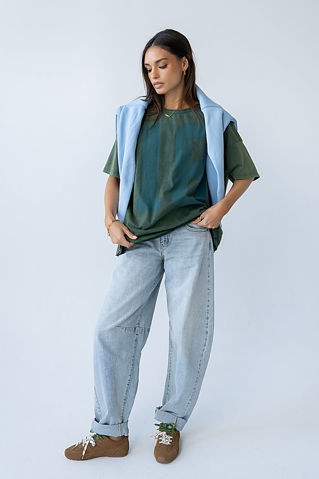 Marie Oversized Sweatshirt in Blue - FINAL SALE