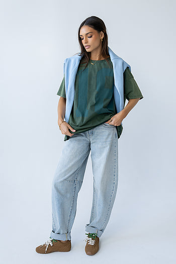 Marie Oversized Sweatshirt in Blue - FINAL SALE