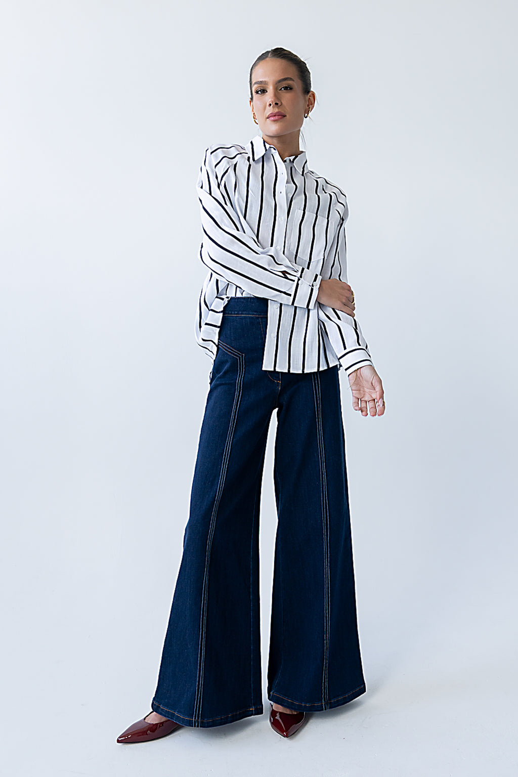 Ronie Striped Button Up