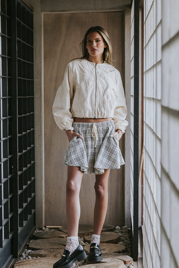Sidney Embroidered Jacket in Cream