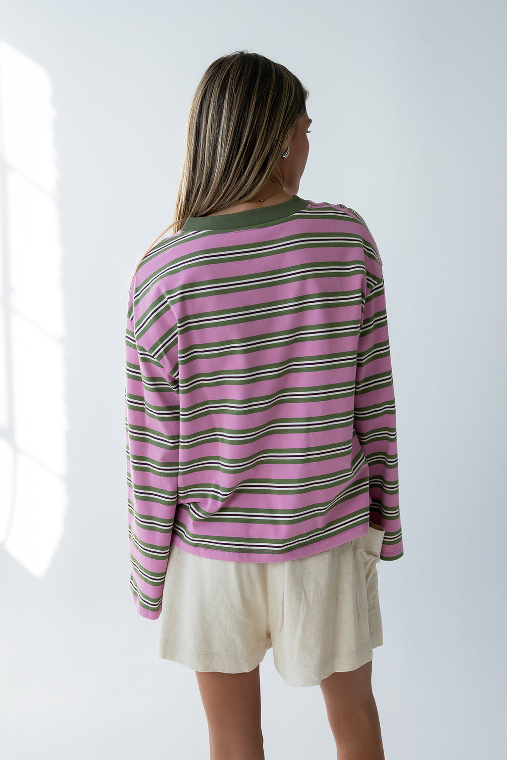 Kiana Striped Top in Orchid