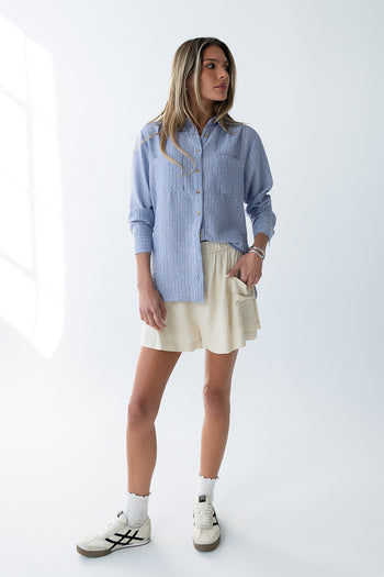 Hillary Striped Button Up
