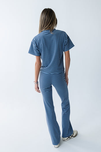 Jannet Striped Top in Navy